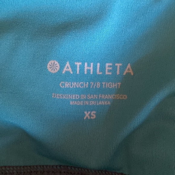 Athleta crunch, 7/8 tight XS, multi colored striped workout leggings - Picture 9 of 12